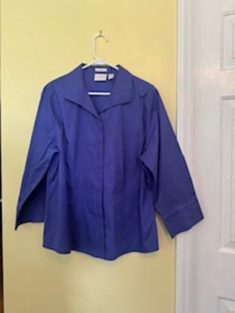 Womens Purple Chico's No Iron Blouse Size 3 (XL)